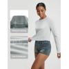 imagebaleaf Womens UPF 50 Long Sleeve Sun Shirts Crop Rash Guard UV Workout Tops SPF Slim Fit Lightweight Athletic HikingLight Gray