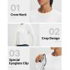 imagebaleaf Womens UPF 50 Long Sleeve Sun Shirts Crop Rash Guard UV Workout Tops SPF Slim Fit Lightweight Athletic HikingWhite