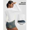 imagebaleaf Womens UPF 50 Long Sleeve Sun Shirts Crop Rash Guard UV Workout Tops SPF Slim Fit Lightweight Athletic HikingWhite