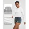 imagebaleaf Womens UPF 50 Long Sleeve Sun Shirts Crop Rash Guard UV Workout Tops SPF Slim Fit Lightweight Athletic HikingWhite