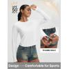 imagebaleaf Womens UPF 50 Long Sleeve Sun Shirts Crop Rash Guard UV Workout Tops SPF Slim Fit Lightweight Athletic HikingWhite