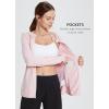 imagebaleaf Womens UPF 50 Sun Protection Jacket Hooded Cooling Shirt with Pockets Hiking Outdoor PerformanceDye Pink