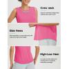 imagebaleaf Womens Workout Tank Tops Open Back Yoga Top High Neck Sleeveless Shirts Running Loose Fit Athletic GymPink
