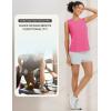 imagebaleaf Womens Workout Tank Tops Open Back Yoga Top High Neck Sleeveless Shirts Running Loose Fit Athletic GymPink