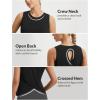 imagebaleaf Womens Workout Tops Athletic Tank Tops Loose Fit Sleeveless Open Back Running Shirts UPF50 Gym Exercise YogaBlack