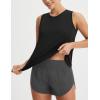 imagebaleaf Womens Workout Tops Athletic Tank Tops Loose Fit Sleeveless Open Back Running Shirts UPF50 Gym Exercise YogaBlack