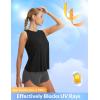 imagebaleaf Womens Workout Tops Athletic Tank Tops Loose Fit Sleeveless Open Back Running Shirts UPF50 Gym Exercise YogaBlack