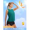 imagebaleaf Womens Workout Tops Athletic Tank Tops Loose Fit Sleeveless Open Back Running Shirts UPF50 Gym Exercise YogaGreen