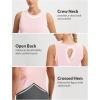 imagebaleaf Womens Workout Tops Athletic Tank Tops Loose Fit Sleeveless Open Back Running Shirts UPF50 Gym Exercise YogaPink