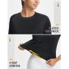 imagebaleaf Womens Workout Tops Short Sleeve Mesh Back Quick Dry Breathable UPF 50 Athletic Shirts for Running Gym Hiking TeeBlack