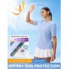 imagebaleaf Womens Workout Tops Short Sleeve Mesh Back Quick Dry Breathable UPF 50 Athletic Shirts for Running Gym Hiking TeeLight Blue