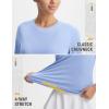 imagebaleaf Womens Workout Tops Short Sleeve Mesh Back Quick Dry Breathable UPF 50 Athletic Shirts for Running Gym Hiking TeeLight Blue