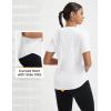 imagebaleaf Womens Workout Tops Short Sleeve Mesh Back Quick Dry Breathable UPF 50 Athletic Shirts for Running Gym Hiking TeeWhite