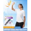 imagebaleaf Womens Workout Tops Short Sleeve Mesh Back Quick Dry Breathable UPF 50 Athletic Shirts for Running Gym Hiking TeeWhite