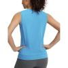 imageBALEAF Womens Sleeveless Workout Tank Tops Stretch Soft Top Yoga Athletic Running Breathable Lightweight Tennis Shirts GymEthereal Blue