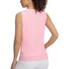 imageBALEAF Womens Sleeveless Workout Tank Tops Stretch Soft Top Yoga Athletic Running Breathable Lightweight Tennis Shirts GymLight Pink