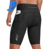imagebaleaf Mens 4D Padded Bike Shorts Cycling Zipper Pockets Biking Bicycle Mountain Riding Biker Cycle UPF 50Black