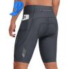 imagebaleaf Mens 4D Padded Bike Shorts Cycling Zipper Pockets Biking Bicycle Mountain Riding Biker Cycle UPF 50Dark Gray