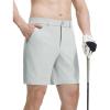 imagebaleaf Mens Classic Fit Golf Shorts 7 Inch with 5 Pockets Stretch Lightweight Work Casual Athletic Short Zipper Fly FrontLight Gray