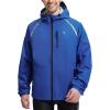 imagebaleaf Mens Rain Jacket Waterproof Windbreaker Raincoat Running Cycling Hiking Gear Hood Lightweight Reflective PackableCroyal Blue