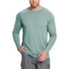 imagebaleaf Mens Sun Protection Shirts UV SPF UPF 50 Long Sleeve Rash Guard Fishing Running Quick Dry LightweightSublime Green