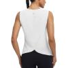 imagebaleaf Women Running Sleeveless Tops Athletic Tank Tops Workout Open Back UPF 50 Tennis Gym Loose Fit LightweightWhite