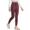 imagebaleaf Womens Fleece Lined Hiking Pants Ripstop Snow Water Resistant Leggings Zip Pockets Thermal Warm Winter Tights GearWine Red