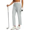imagebaleaf Womens Golf Pants Straight Leg Stretch Work Travel Pant with Pockets Dressy Bussiness Casual Slacks UPF 50Light Gray
