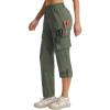 imagebaleaf Womens Hiking Pants Water Resistant Quick Dry SPF Tactical Cargo with 5 Pockets Lightweight Breathable Ripstop UPF 50Army Green