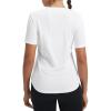 imagebaleaf Womens Workout Tops Short Sleeve Mesh Back Quick Dry Breathable UPF 50 Athletic Shirts for Running Gym Hiking TeeWhite