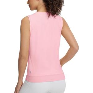 imageBALEAF Womens Sleeveless Workout Tank Tops Stretch Soft Top Yoga Athletic Running Breathable Lightweight Tennis Shirts GymLight Pink