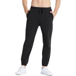 imagebaleaf Mens 27 Cotton Sweatpants Sports Running Hiking Joggers Pants Lightweight Lounge Pocketed Pajamas 78 LengthAblack