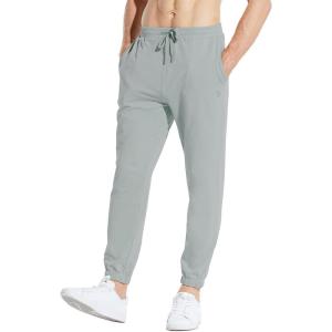 imagebaleaf Mens 27 Cotton Sweatpants Sports Running Hiking Joggers Pants Lightweight Lounge Pocketed Pajamas 78 LengthAgrey