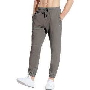 imagebaleaf Mens 27 Cotton Sweatpants Sports Running Hiking Joggers Pants Lightweight Lounge Pocketed Pajamas 78 LengthAlight Grey