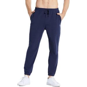 imagebaleaf Mens 27 Cotton Sweatpants Sports Running Hiking Joggers Pants Lightweight Lounge Pocketed Pajamas 78 LengthAnavy Blue