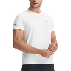 imagebaleaf Mens Cooling Workout Shirts Short Sleeve Athletic TShirts Sun Protection Quick Dry Moisture Wicking Running BeachWhite