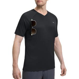 imagebaleaf Mens Rash Guard Sun Shirt UV Protection Quick Dry Lightweight UPF 50 Athletic Short Sleeve SPF TShirts Swim SummerBlack