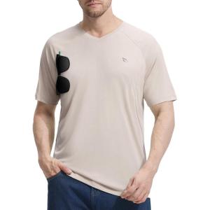 imagebaleaf Mens Rash Guard Sun Shirt UV Protection Quick Dry Lightweight UPF 50 Athletic Short Sleeve SPF TShirts Swim SummerLight Brown