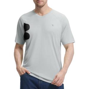 imagebaleaf Mens Rash Guard Sun Shirt UV Protection Quick Dry Lightweight UPF 50 Athletic Short Sleeve SPF TShirts Swim SummerLight Gray