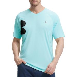 imagebaleaf Mens Rash Guard Sun Shirt UV Protection Quick Dry Lightweight UPF 50 Athletic Short Sleeve SPF TShirts Swim SummerLight Green