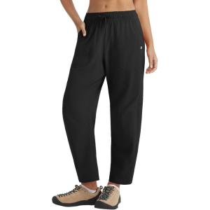 imagebaleaf Womens Barrel Hiking Ankle Pants Water Resistant UPF 50 Travel Baggy Ripstop Trousers with 5 Pockets Casual SlacksBlack