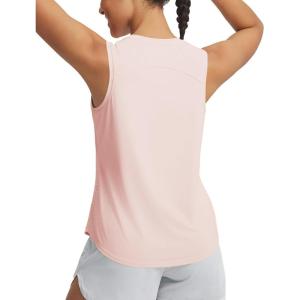 imagebaleaf Womens Cooling Workout Tank Tops Quick Dry Loose Fit Athletic Tops Sleeveless Shirts UPF50 Lightweight Running GymLight Pink