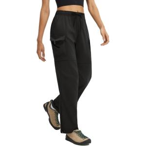 imagebaleaf Womens Hiking Pants 29 Convertible ZipOff Pants with 6 Pockets Water Resistant Lightweight Quick Dry UPF 50Black