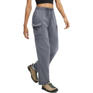 imagebaleaf Womens Hiking Pants 29 Convertible ZipOff Pants with 6 Pockets Water Resistant Lightweight Quick Dry UPF 50Dark Gray