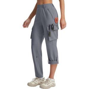 imagebaleaf Womens Hiking Pants Water Resistant Quick Dry SPF Tactical Cargo with 5 Pockets Lightweight Breathable Ripstop UPF 50Dark Gray