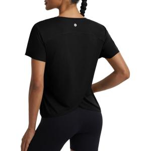 imagebaleaf Womens Short Sleeve Workout Shirts Athletic Tops Sun Protection Breathable TShirts Quick Dry Gym Running TennisBlack
