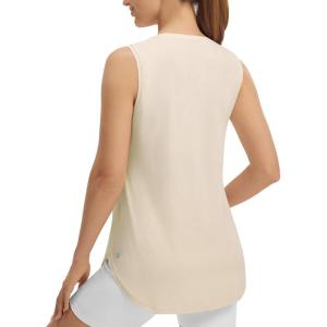 imagebaleaf Womens Sleeveless Workout Tank Tops Lightweight UPF50 Soft Loose Fit Athletic Yoga Running Gym ShirtsLight Brown