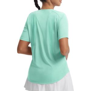 imagebaleaf Womens Workout Tops Short Sleeve Mesh Back Quick Dry Breathable UPF 50 Athletic Shirts for Running Gym Hiking TeeLight Green
