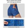 imageBALEAF Womens 3 Swim Board Shorts High Waisted Bathing Suit Bottoms for Swimming with Liner Pockets UPF 50Blue Leaf