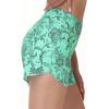 imageBALEAF Womens 3 Swim Board Shorts High Waisted Bathing Suit Bottoms for Swimming with Liner Pockets UPF 50Green Floral